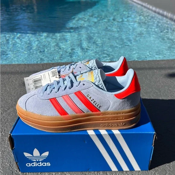 adidas gazelle silver green womens WMNS adidas Gazelle Bold Shoes Better Scarlet